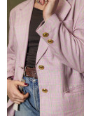 Vintage wollen plaid blazer M