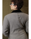 Vintage wollen plaid blazer L