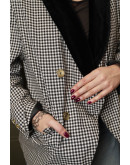 Vintage wollen plaid blazer L