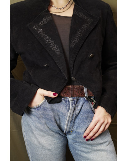 Vintage cropped σακάκι M-L