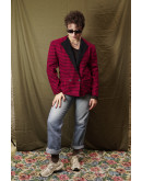 Vintage wollen plaid blazer L