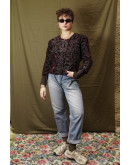 Vintage velvet jacket with gold details s