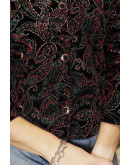 Vintage velvet jacket with gold details s