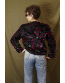 Vintage velvet jacket with shiny details L