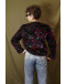 Vintage velvet jacket with shiny details L