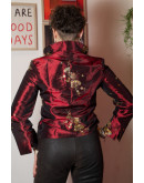 Vintage silk asian jacket M