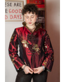 Vintage silk asian jacket M