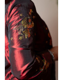 Vintage silk asian jacket M