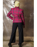 Vintage μάλλινο καρό σακάκι S