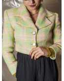 Vintage cropped καρό σακάκι M