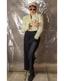 Vintage cropped καρό σακάκι M