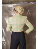 Vintage cropped καρό σακάκι M