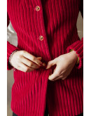 Vintage βελούδινo κόκκινο σακάκι S