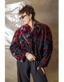 Vintage velvet jacket with shiny details M