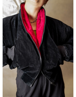 Vintage βελούδινo cropped jacket M