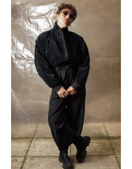 Vintage βελούδινo cropped jacket M