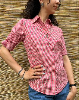 Vintage καρό top S