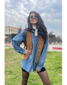 Vintage unisex denim πουκάμισο Levi's L