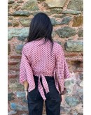 Silk wrap printed top 