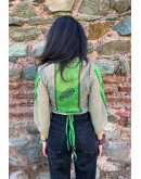 Silk wrap printed top 
