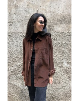 Vintage unisex κοτλέ πουκάμισο XL