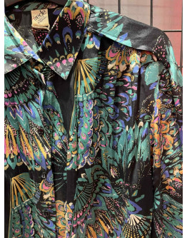 Vintage 90's printed silk shirt