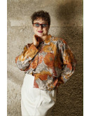 Vintage εμπριμέ πουκάμισο XL