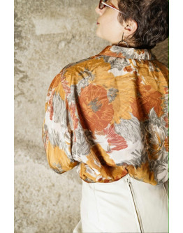 Vintage εμπριμέ πουκάμισο XL