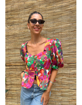 Vintage printed top M