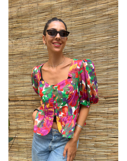 Vintage printed top M