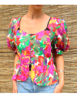 Vintage printed top M