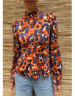 Vintage printed 70's shirt S