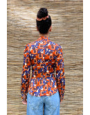 Vintage printed 70's shirt S