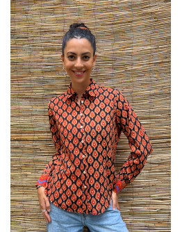 Vintage printed 70's shirt L