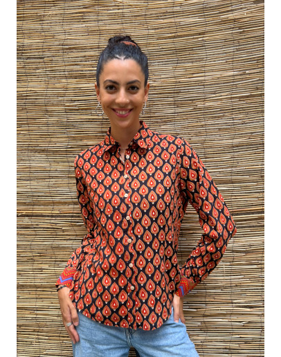 Vintage printed 70's shirt L
