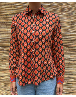 Vintage printed 70's shirt L
