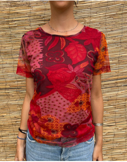 Vintage Y2K printed top M