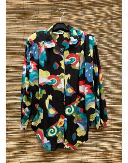 Vintage 90's εμπριμέ πουκάμισο XL