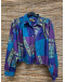 Vintage 90's εμπριμέ cropped πουκάμισο XL