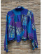 Vintage 90's εμπριμέ cropped πουκάμισο XL