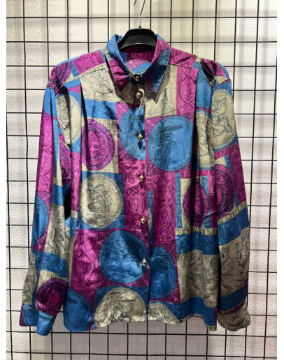 Vintage printed shirt M-L