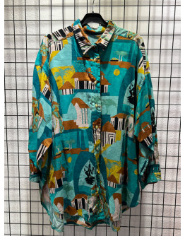 Vintage εμπριμέ πουκάμισο XXL