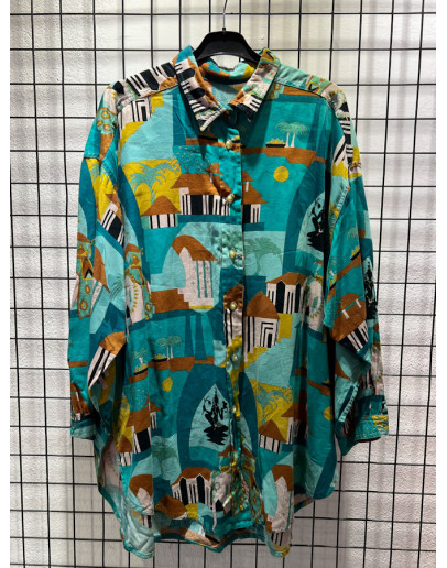 Vintage printed shirt XXL