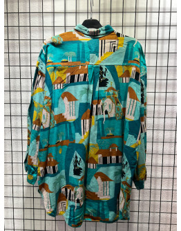 Vintage εμπριμέ πουκάμισο XXL