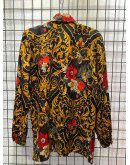 Vintage woollen printed shirt L-XL