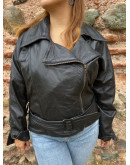 Vintage biker δερμάτινο τζάκετ M