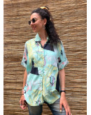 Vintage printed shirt XL