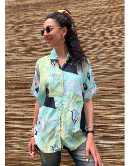 Vintage printed shirt XL