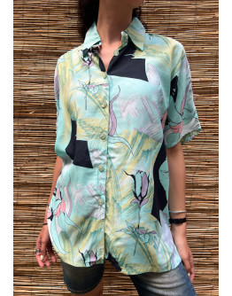 Vintage printed shirt XL