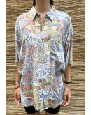 Vintage unisex εμπριμέ πουκάμισο M